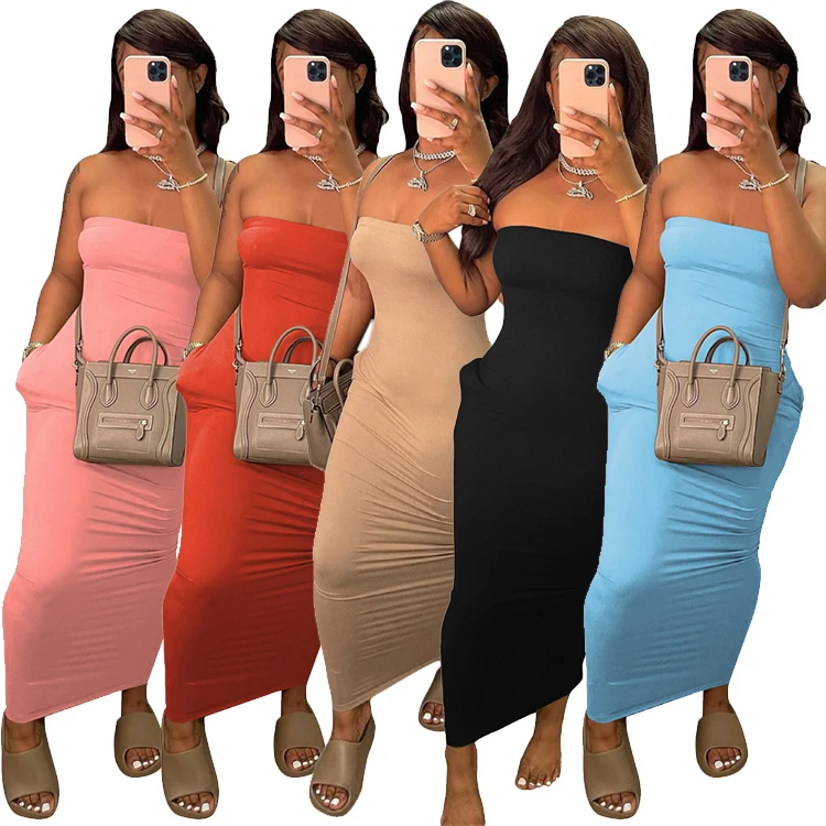 DUODUOCOLOR Summer new style solid color fashion temperament off the shoulder pocket sexy women long dress 2021 D10381
DUODUOCOLOR Summer new style solid color fashion temperament off the shoulder pocket sexy women long dress 2021 D10381