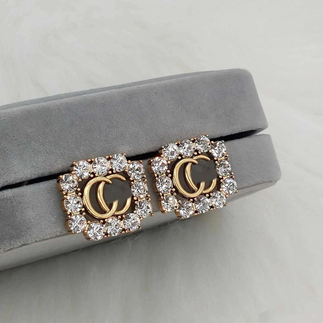 S925 Silver Letter Square Earrings Star Retro Geometric Rhinestone Earrings Fashion Earrings, Double g square stud
S925 Silver Letter Square Earrings Star Retro Geometric Rhinestone Earrings Fashion Earrings, Double g square stud