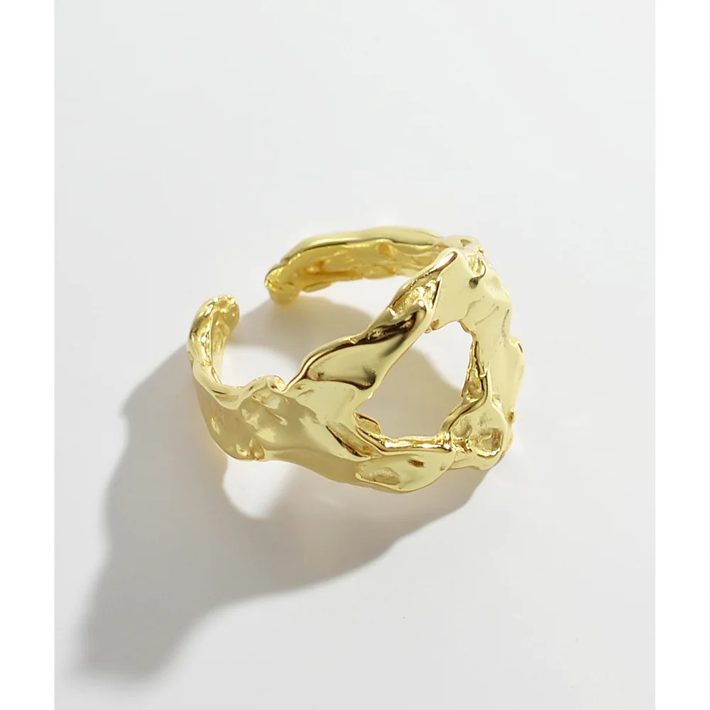 Newest Creative Gold Filled 925 Silver Hollow Irregular Lava Pattern Ring Sterling Silver Textured Ring For Party Gift
Newest Creative Gold Filled 925 Silver Hollow Irregular Lava Pattern Ring Sterling Silver Textured Ring For Party Gift