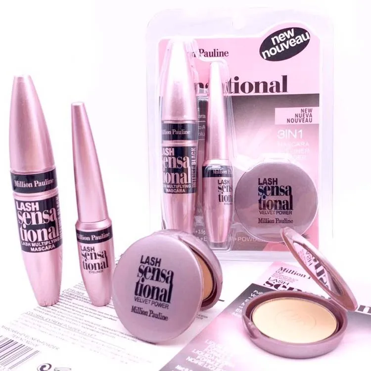 Hot mascara+liquid eyeliner+pressed powder 3 in 1 makeup set best waterproof lasting eyelash gel Maquillaje
Hot mascara+liquid eyeliner+pressed powder 3 in 1 makeup set best waterproof lasting eyelash gel Maquillaje