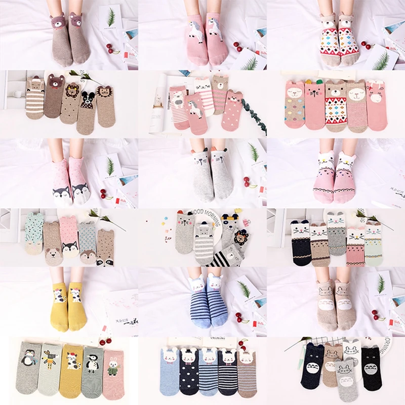 18 Style 10Pairs/lot Cute Harajuku Animal Socks Women Summer Korean Cat Bear Rabbit Funny Low Cut Ankle Sock Happy Socks, As picture
18 Style 10Pairs/lot Cute Harajuku Animal Socks Women Summer Korean Cat Bear Rabbit Funny Low Cut Ankle Sock Happy Socks, As picture