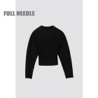 Top sell new design fashionable anti pilling bat sleeve short pullover knitwear for women