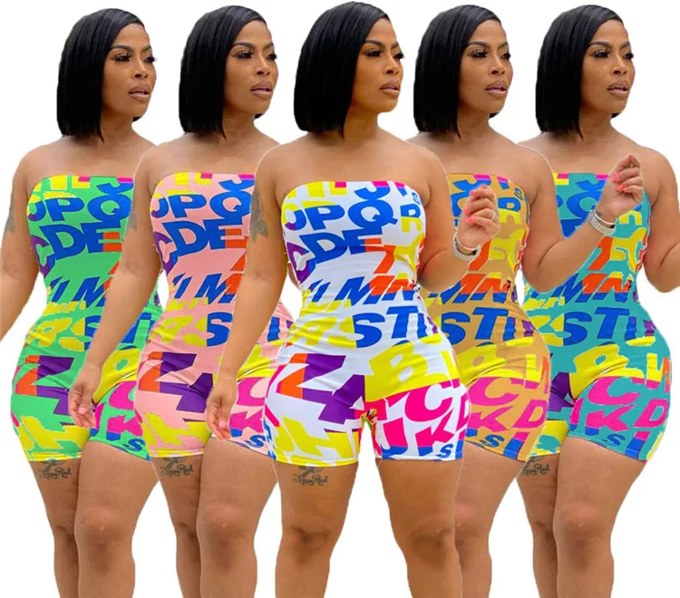 Sexy Ladies Short Playsuits Tube Top Printed Summer Women Bodycon Jumpsuits, Picture
Sexy Ladies Short Playsuits Tube Top Printed Summer Women Bodycon Jumpsuits, Picture
