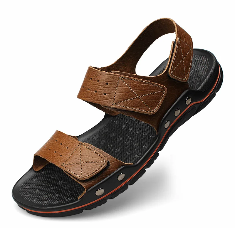 Summer Men Casual Genuine Leather Sandals Flat Beach Sandalias Hombre Cuero Open Shoes Sandales Homme 2020 Non Slip Size 48
Summer Men Casual Genuine Leather Sandals Flat Beach Sandalias Hombre Cuero Open Shoes Sandales Homme 2020 Non Slip Size 48