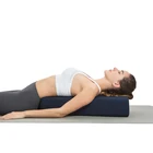 Stable supportive rectangular portable cotton yoga pillow bolster