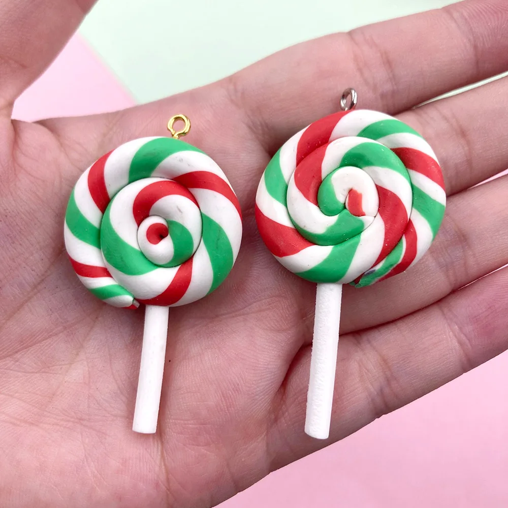 Christmas Color Clay Lollipop Charms Pendant for Xmas Decoration Necklace Jewelry Making Craft DIY Handmade Keychain Accessories, White,red,green mixture rainbow color
Christmas Color Clay Lollipop Charms Pendant for Xmas Decoration Necklace Jewelry Making Craft DIY Handmade Keychain Accessories, White,red,green mixture rainbow color