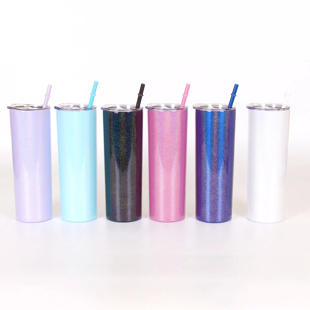 20oz Stainless Steel Double Wall Colorful Insulated Beer Coffee Mugs Skinny Tumbler Glitter Sublimation Tumbler, 6 colors
20oz Stainless Steel Double Wall Colorful Insulated Beer Coffee Mugs Skinny Tumbler Glitter Sublimation Tumbler, 6 colors