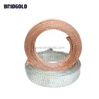 Flat tinned copper braid 7/8'' width 25' Length, rohs 30awg flex braided copper wire