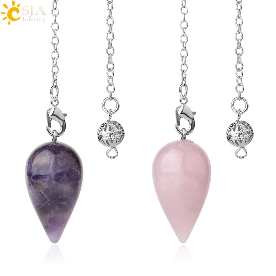 CSJA natural stone water drop pendulum divination wicca healing crystal pendulos radiestesia G399
CSJA natural stone water drop pendulum divination wicca healing crystal pendulos radiestesia G399