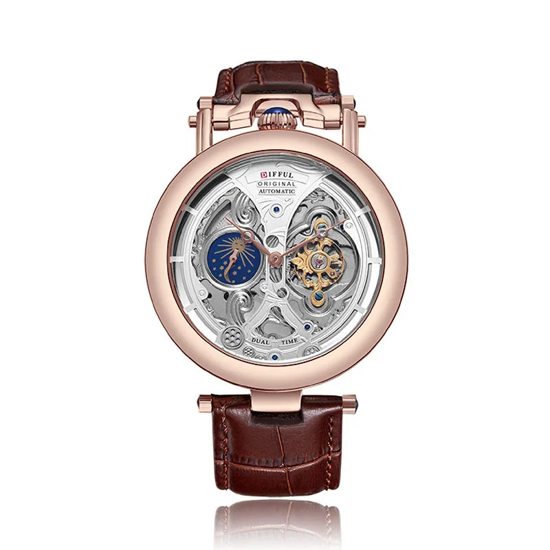 Factory Custom Ultra Large 49M Hollow Out Dial Moon Phase Tourbillon Rose Gold Brown Watch Strap Automatic Watch Luxury, 3 colors
Factory Custom Ultra Large 49M Hollow Out Dial Moon Phase Tourbillon Rose Gold Brown Watch Strap Automatic Watch Luxury, 3 colors