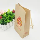 customized flat bottom brown paper bags food packaging paper bag food grade take away biodegradable paper bags