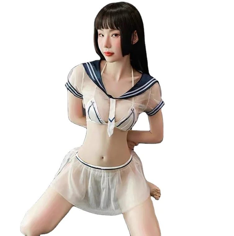 

Sexy underwear women's sailor uniform temptation perspective sexy role-playing suit hot maid pure desire woman