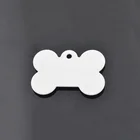 Large Bone Pet ID Tag White Aluminum Sublimation Dog Tag, Bone Dog Tag