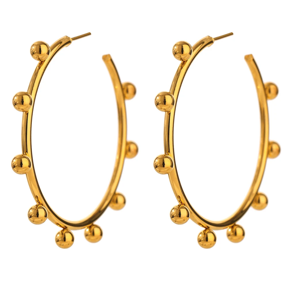 JINYOU Round Hollow Hoop Earrings Charm Metal Gold Stainless Steel 18 k Fashion Earrings Women Jewelry
JINYOU Round Hollow Hoop Earrings Charm Metal Gold Stainless Steel 18 k Fashion Earrings Women Jewelry