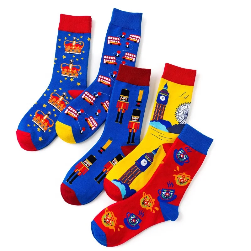 Wholesale personality fashion custom British style colorful cartoon socks unisex cotton crew tube socks
Wholesale personality fashion custom British style colorful cartoon socks unisex cotton crew tube socks