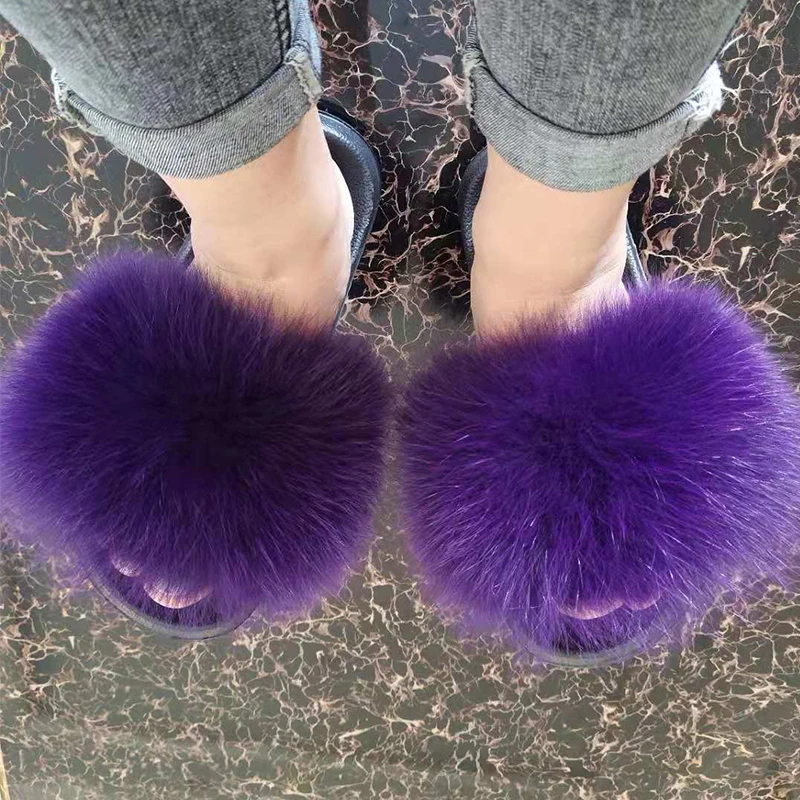 Summer women's fur slides multi color fox fur slippers indoor outdoor fur slippers beach sandals, Customized color
Summer women's fur slides multi color fox fur slippers indoor outdoor fur slippers beach sandals, Customized color