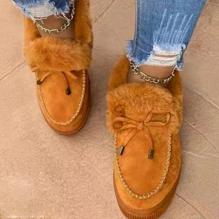 Casual Round Toe Bow Inner Faux Fur Slip On Shoes For Women Low Heel Winter Snow Boots -PT, White,orange
Casual Round Toe Bow Inner Faux Fur Slip On Shoes For Women Low Heel Winter Snow Boots -PT, White,orange