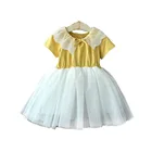 2019 new products summer fashion korean baby kids clothing lace girl children dresses clothes stripe princess dress