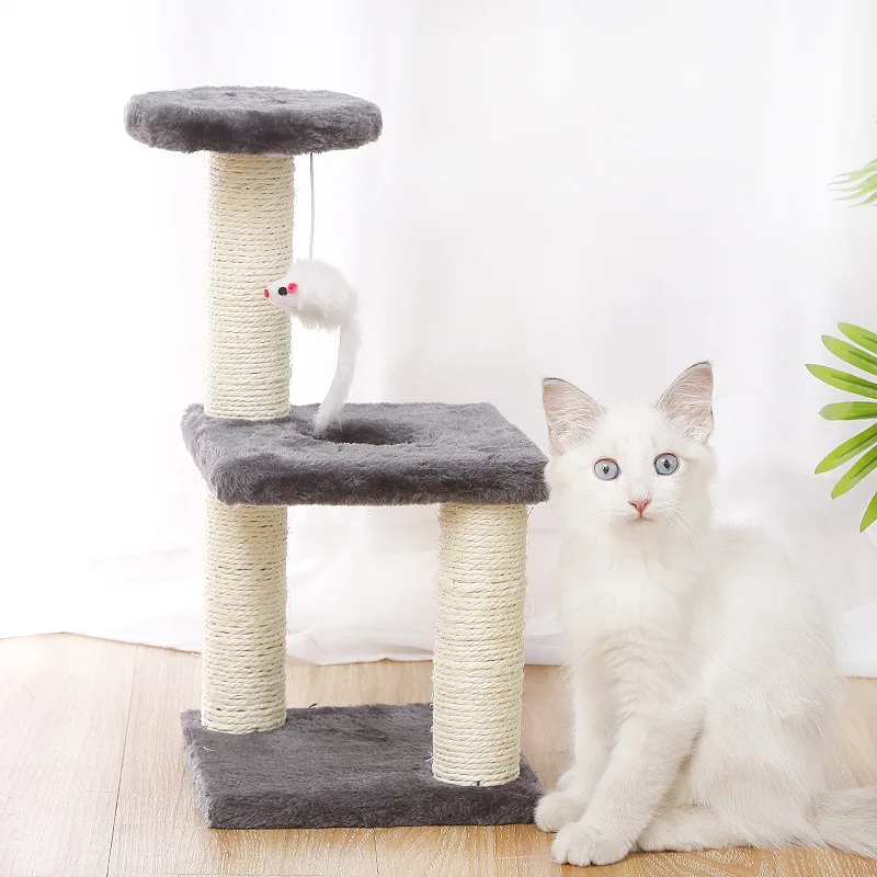 Manufacturer Supply New Design Three-tier Faux Fur Hemp Rope Scratch Post Sisal Cat Climbing Frame Cute Cat Tree Tower, Burgundy, gray, beige, brown
Manufacturer Supply New Design Three-tier Faux Fur Hemp Rope Scratch Post Sisal Cat Climbing Frame Cute Cat Tree Tower, Burgundy, gray, beige, brown