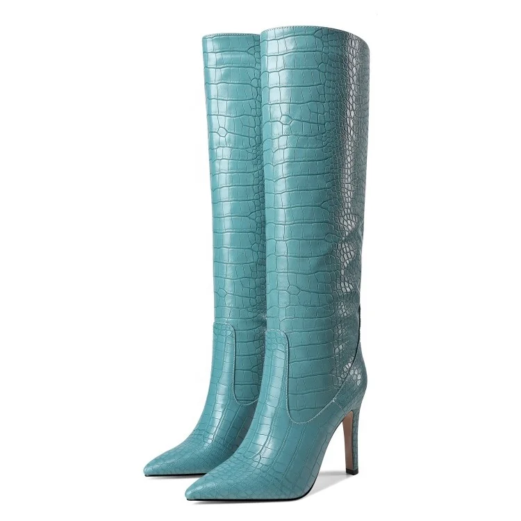 Slip On Pointed Toe Crocodile Pattern Women Knee High Boots Autumn Winter High Heel Boots For Ladies Customized Big Size 43, Yellow,blue,brown,black,white
Slip On Pointed Toe Crocodile Pattern Women Knee High Boots Autumn Winter High Heel Boots For Ladies Customized Big Size 43, Yellow,blue,brown,black,white
