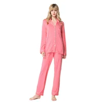 

Wholesale factory custom women long sleeve long pant modal pajamas bamboo sleepwear for ladies cotton lounge wear women pajama