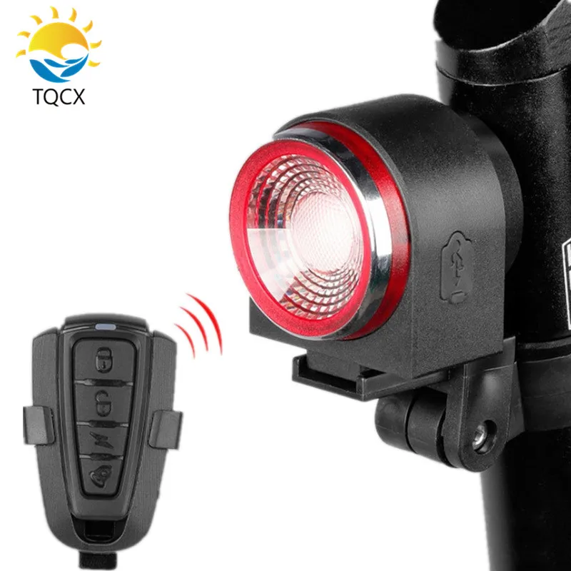 Wireless Remote Control Intelligent Sensor LED Mountain Bicycle Rear Light USB Rechargeable Bike Tail Light, Black
Wireless Remote Control Intelligent Sensor LED Mountain Bicycle Rear Light USB Rechargeable Bike Tail Light, Black