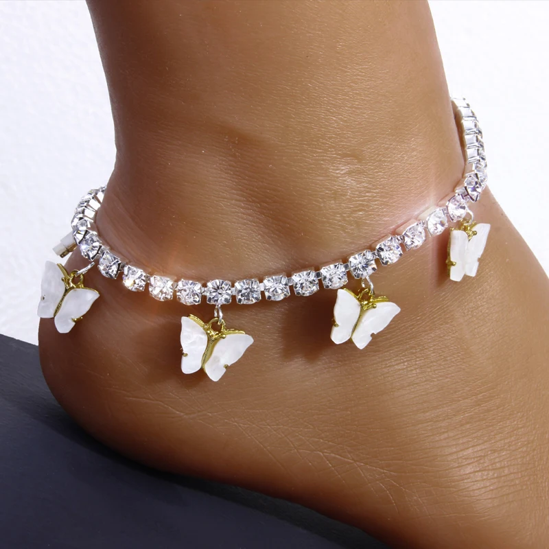 Shiny Crystal Anklet Jewelry for Women Butterfly Pendant Anklet Summer Beach Foot Chain, Colorful
Shiny Crystal Anklet Jewelry for Women Butterfly Pendant Anklet Summer Beach Foot Chain, Colorful