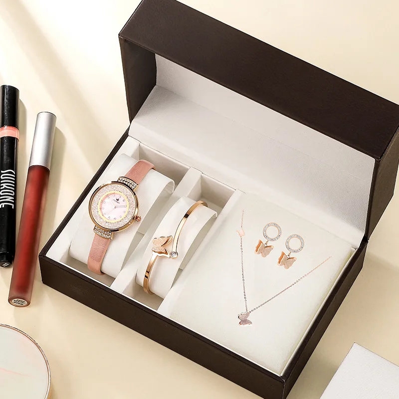 Fashion women girls female butterfly earrings necklaces bracelet jewelry accessories quartz curren watches, As pic
Fashion women girls female butterfly earrings necklaces bracelet jewelry accessories quartz curren watches, As pic