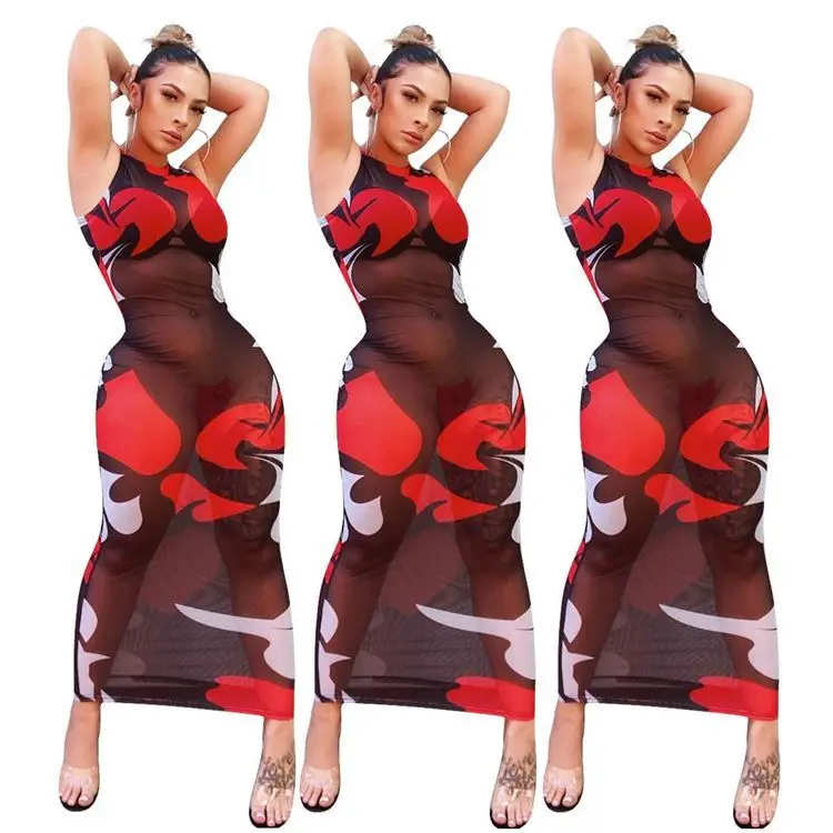 PEARL Latest Design 2021 Summer Sleeveless Transparent Sexy Printed Casual Dresses Women Lady Elegant
PEARL Latest Design 2021 Summer Sleeveless Transparent Sexy Printed Casual Dresses Women Lady Elegant