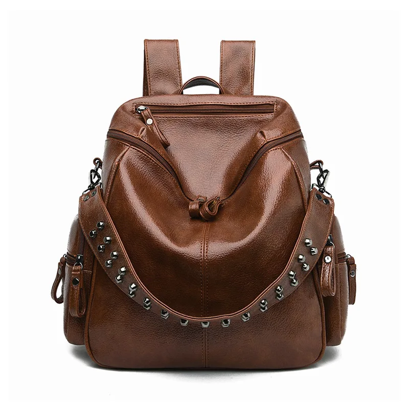 High Quality Multifunctional Shoulder Bags Large Capacity Travel Girls With Rivet School Backpack Women Casual PU Backpacks, As pictures
High Quality Multifunctional Shoulder Bags Large Capacity Travel Girls With Rivet School Backpack Women Casual PU Backpacks, As pictures