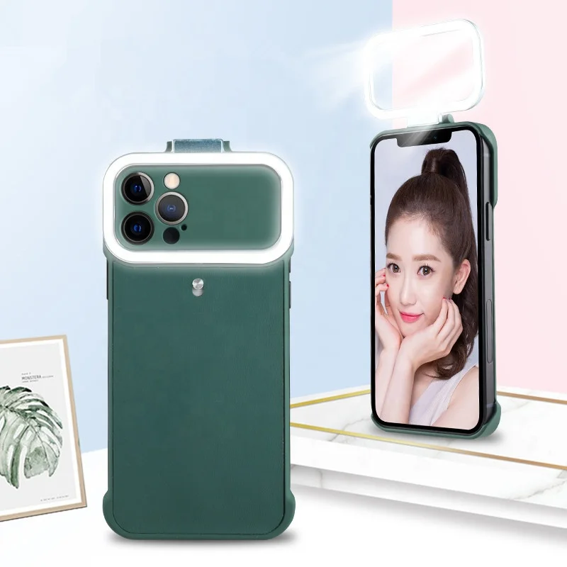 Wholesale Luxury Packaging Selfie Ring Light Up LED Cell Mobile Phone Cases for iPhone 12 Mini 5.4/12 12 Pro 6.1 Case, Multi colors
Wholesale Luxury Packaging Selfie Ring Light Up LED Cell Mobile Phone Cases for iPhone 12 Mini 5.4/12 12 Pro 6.1 Case, Multi colors