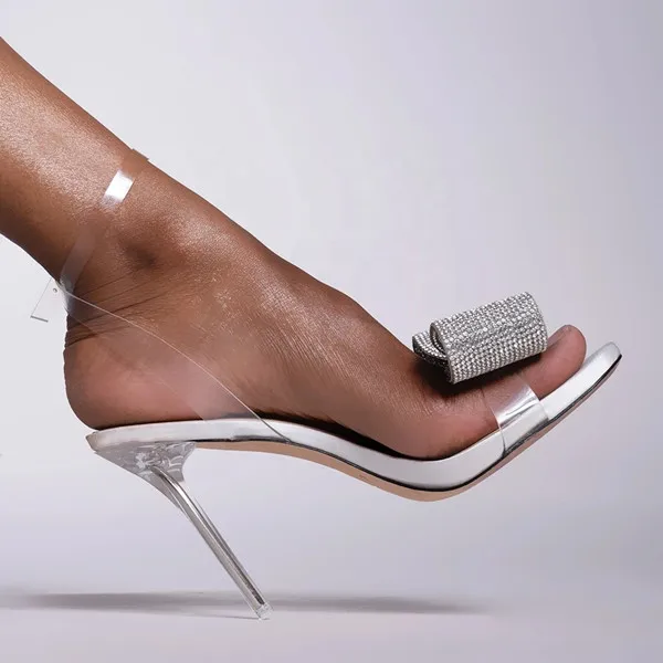 Factory Price Women High Heel Stilettos Rhinestone Bow Sandals Luxury Transparent Straps High Heels
Factory Price Women High Heel Stilettos Rhinestone Bow Sandals Luxury Transparent Straps High Heels