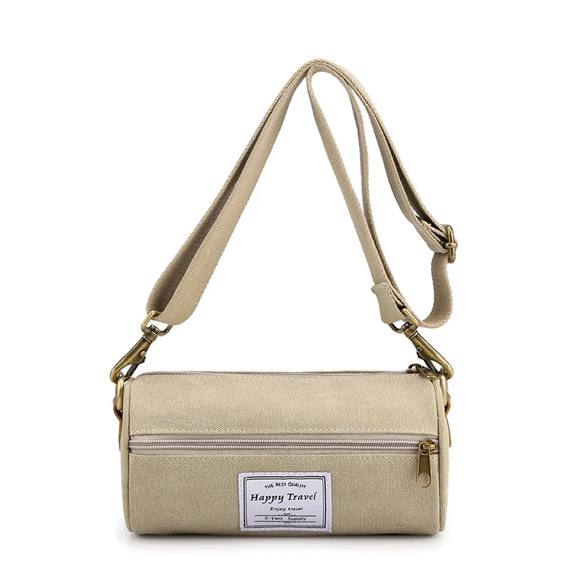 Casual canvas single shoulder women's bag new messenger bag women's fashion sports cylinder Korean fashion bag, Customizable
Casual canvas single shoulder women's bag new messenger bag women's fashion sports cylinder Korean fashion bag, Customizable