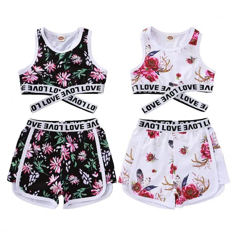 New Arrival 2021 Letter Sports Flower Print Sleeveless Shorts Two Pieces Set Children Kids Clothing For Wholesale
New Arrival 2021 Letter Sports Flower Print Sleeveless Shorts Two Pieces Set Children Kids Clothing For Wholesale