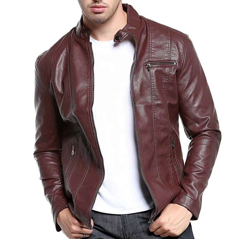 2022 Fashion Men's Leather Genuine Top Zipper Stand Collar Vintage Men Silhouette Jacket
2022 Fashion Men's Leather Genuine Top Zipper Stand Collar Vintage Men Silhouette Jacket