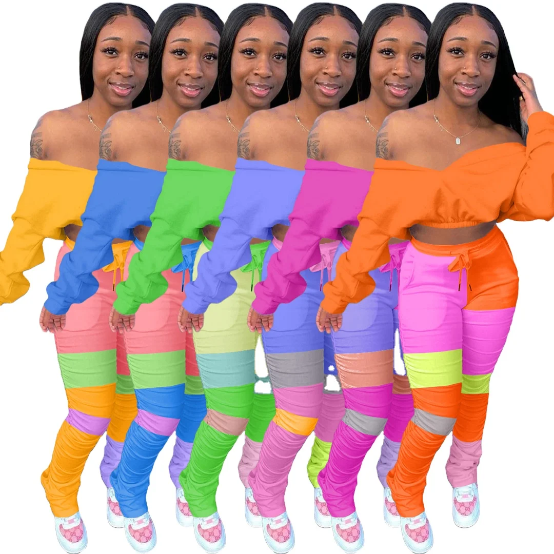 Two Piece Set 2021 Fall Clothing for Women Long Sleeve Ruched Stacked Pants Leggings Plus Size Fashion 2 Piece Set Women, Picture
Two Piece Set 2021 Fall Clothing for Women Long Sleeve Ruched Stacked Pants Leggings Plus Size Fashion 2 Piece Set Women, Picture