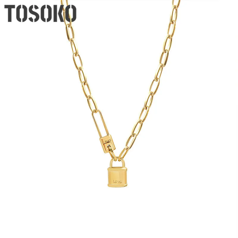 Stainless Steel Jewelry Hip Hop Fashion Pin Lock Head Pendant Necklace Female Clavicle Chain Jewelry BSP779
Stainless Steel Jewelry Hip Hop Fashion Pin Lock Head Pendant Necklace Female Clavicle Chain Jewelry BSP779