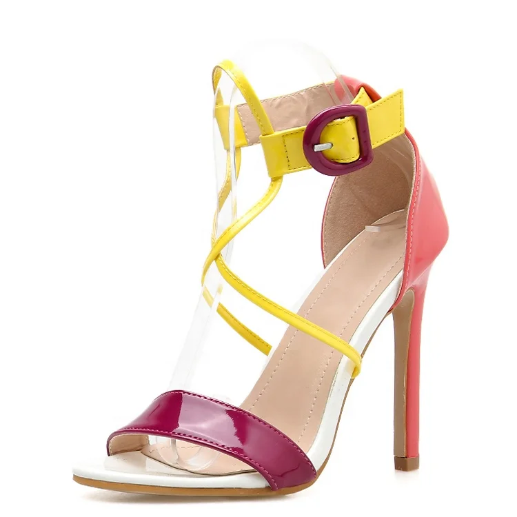 Bright Patchwork Women High Heel Sandals Crisscross Straps Ladies Stiletto Shoes Cover Heel Summer Dress Pump Shoes, Colorful
Bright Patchwork Women High Heel Sandals Crisscross Straps Ladies Stiletto Shoes Cover Heel Summer Dress Pump Shoes, Colorful