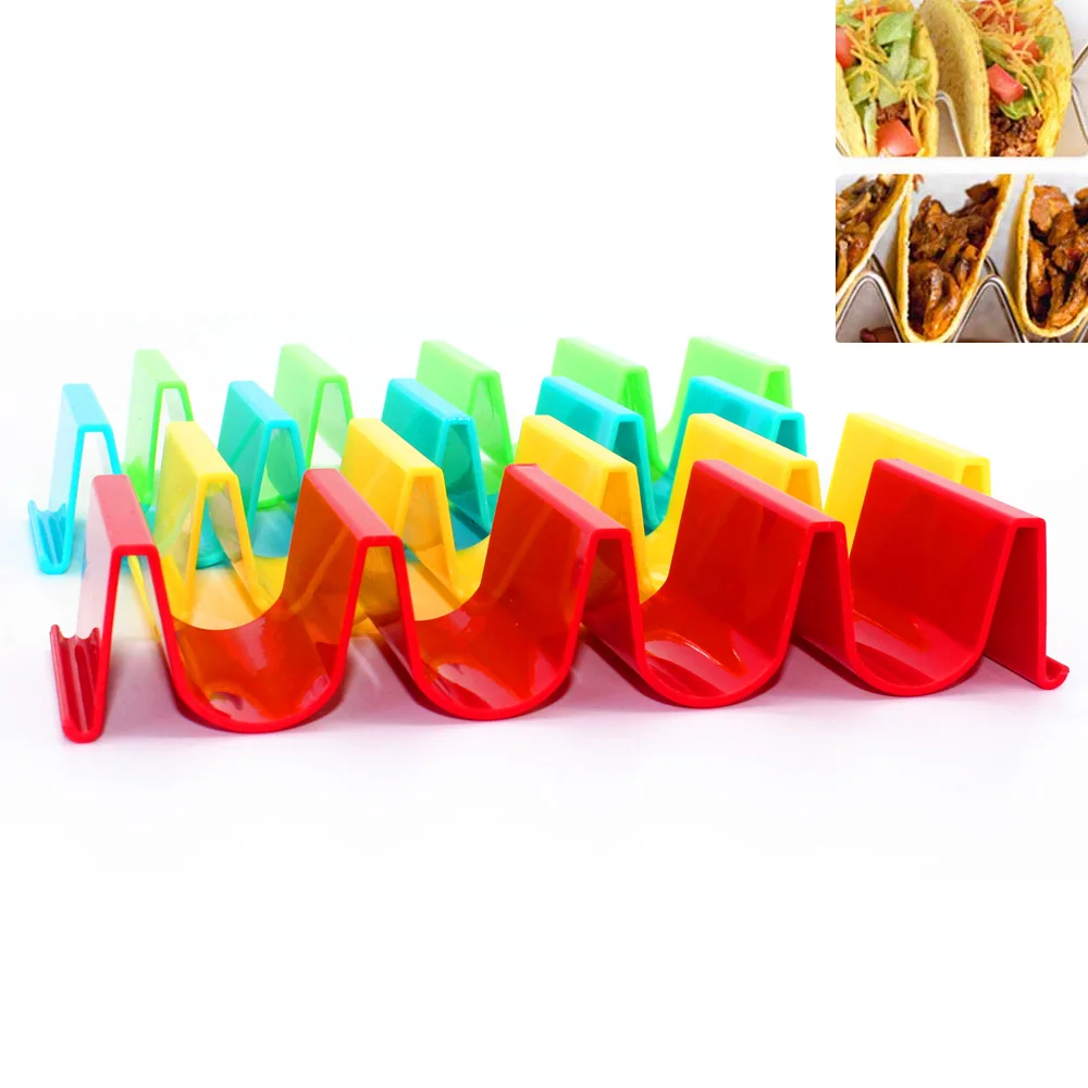 CHRT Wholesale 4 pcs taco holder mexican food 4 Or 5 Hard Mexican Food Plastic Colorful Taco Holders Plate, Red, yellow, blue, green
CHRT Wholesale 4 pcs taco holder mexican food 4 Or 5 Hard Mexican Food Plastic Colorful Taco Holders Plate, Red, yellow, blue, green