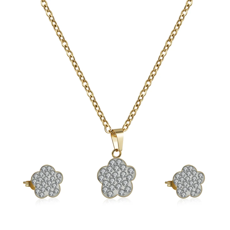 Flower Blossom Bijou Necklace and Earrings Jewelry Set for Women with Fine Zircon Diamond
Flower Blossom Bijou Necklace and Earrings Jewelry Set for Women with Fine Zircon Diamond