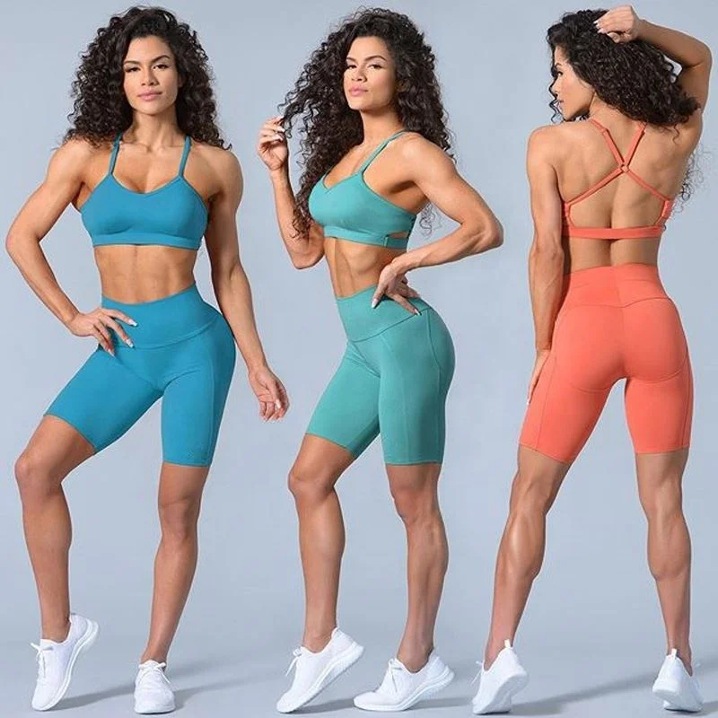 Women 3 Pieces Yoga Sets Sportswear Gym Clothing Sexy Sleeveless Sports Bra High Waist Short Solid Seamless Shorts Fitness Suit
Women 3 Pieces Yoga Sets Sportswear Gym Clothing Sexy Sleeveless Sports Bra High Waist Short Solid Seamless Shorts Fitness Suit