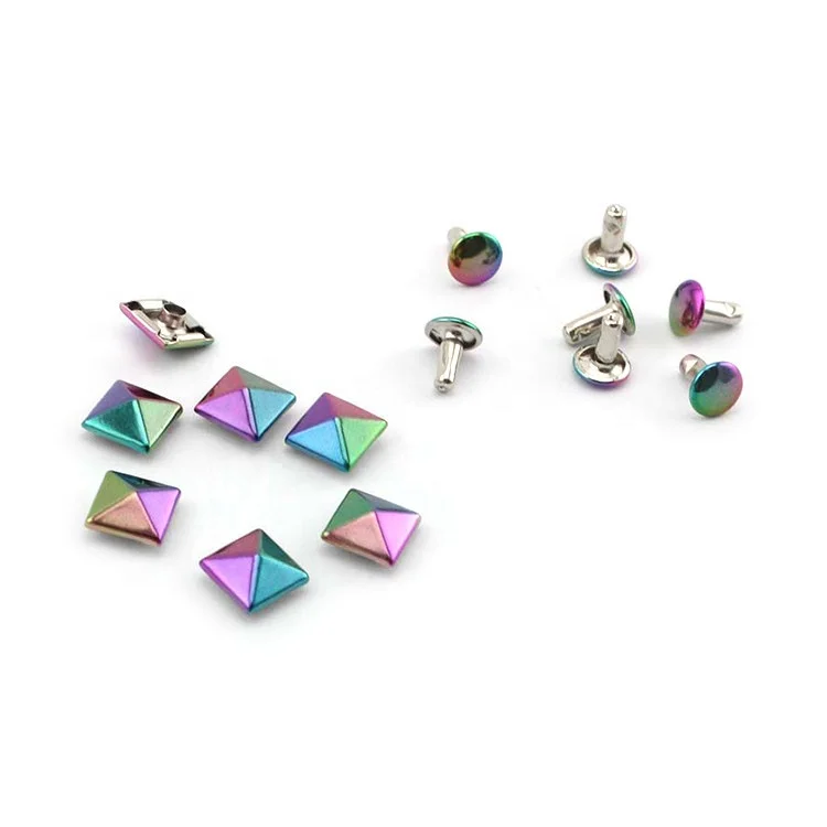 Nolvo World 9*9-10*8-12*8mm rainbow metal double cover rivet punk rock leather craft rivet
Nolvo World 9*9-10*8-12*8mm rainbow metal double cover rivet punk rock leather craft rivet