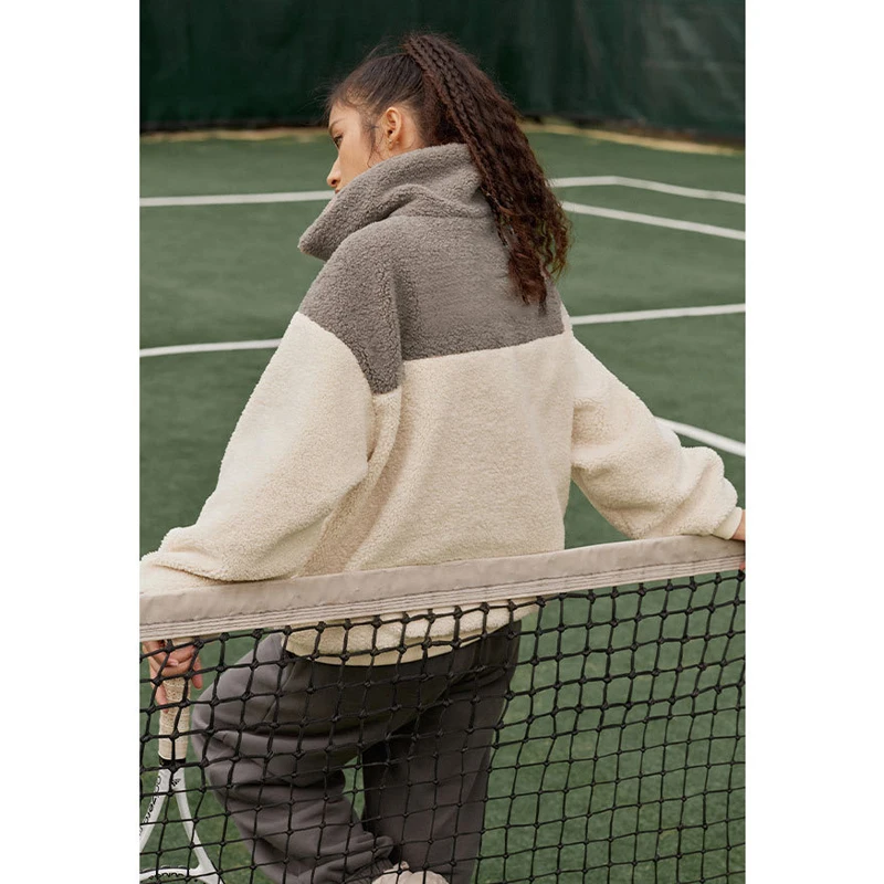 F230638 Customized Women Oversized Half Zip Hoodie Contrast Color Streetwear Pullover Sweatshirt Polar Fleece Top With Hood
F230638 Customized Women Oversized Half Zip Hoodie Contrast Color Streetwear Pullover Sweatshirt Polar Fleece Top With Hood