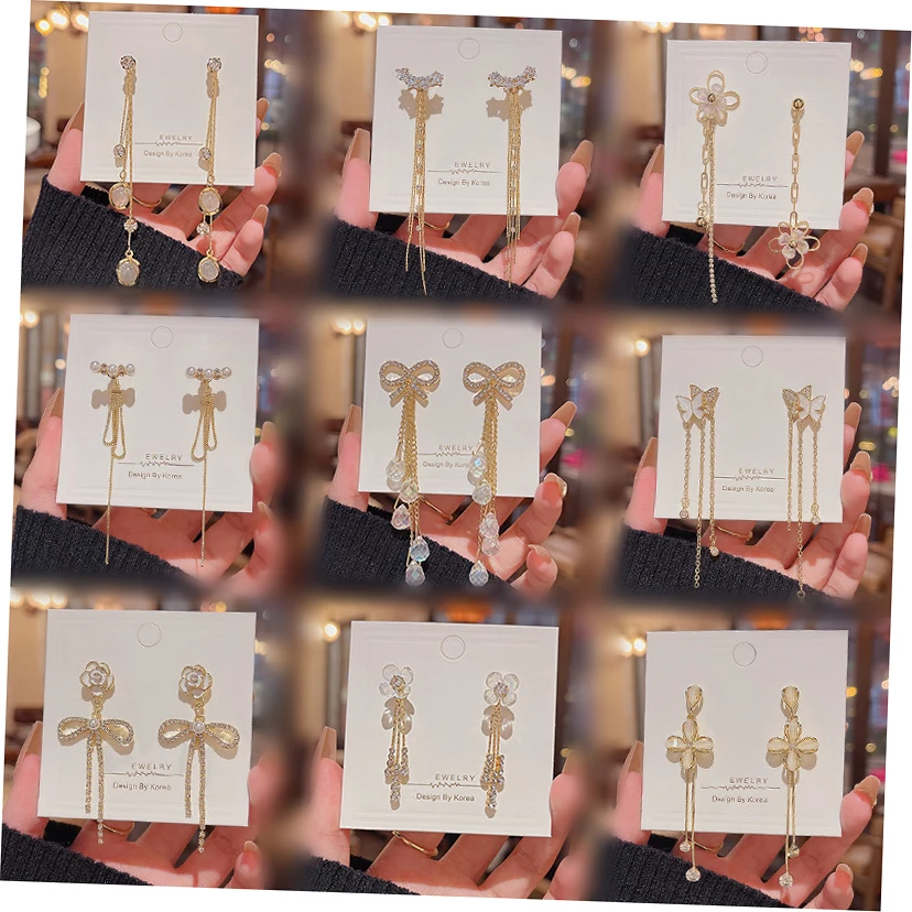 Luxury S925 Silver Needle Zircon Pearl Tassel Heart Stud Earrings Women Gold Cz Flower Water Drop Earrings Jewelry For Gift
Luxury S925 Silver Needle Zircon Pearl Tassel Heart Stud Earrings Women Gold Cz Flower Water Drop Earrings Jewelry For Gift