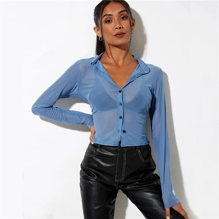 DUODUOCOLOR Summer new hot style fashion leisure solid color perspective long tops for women blouse 2021 sexy shirts D97834
DUODUOCOLOR Summer new hot style fashion leisure solid color perspective long tops for women blouse 2021 sexy shirts D97834