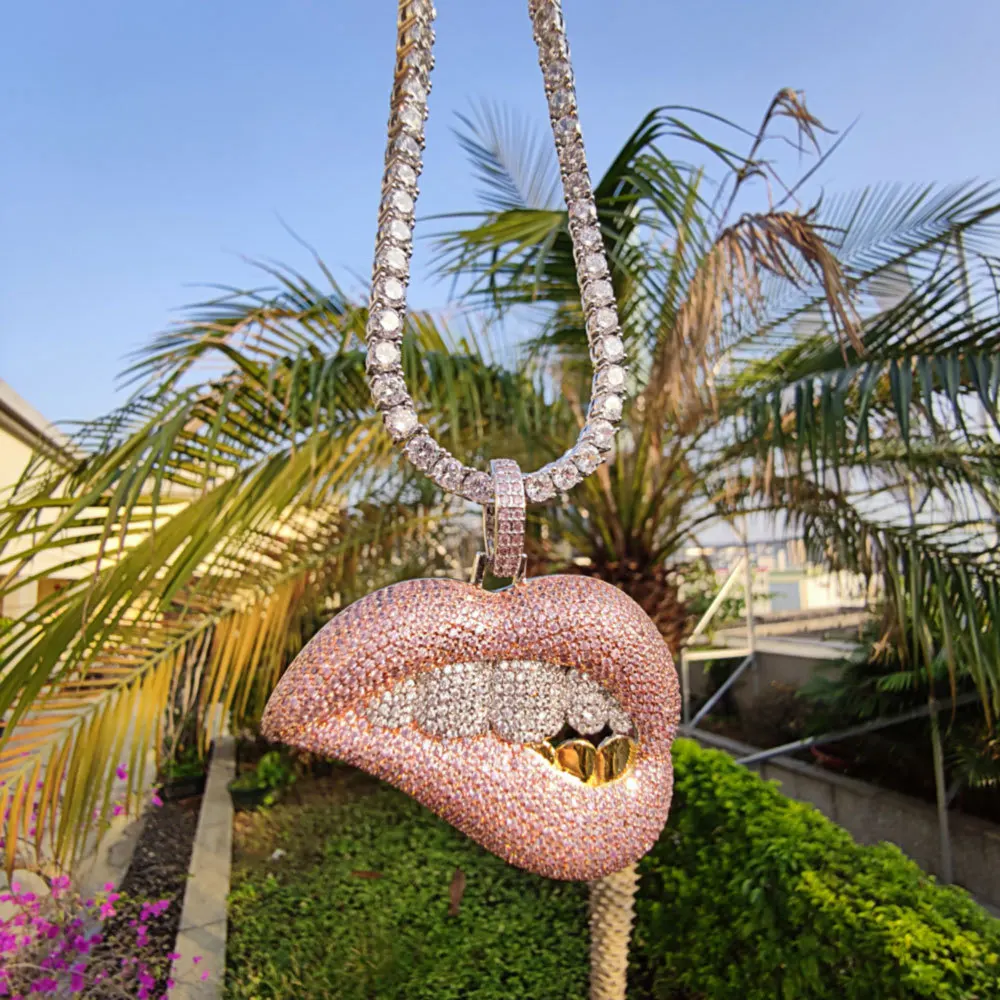 Micro Pave 5A CZ Iced Out Bling Sexy Women Jewelry Hip Hop Lip Pendant Necklace Dropshipping, Picture
Micro Pave 5A CZ Iced Out Bling Sexy Women Jewelry Hip Hop Lip Pendant Necklace Dropshipping, Picture