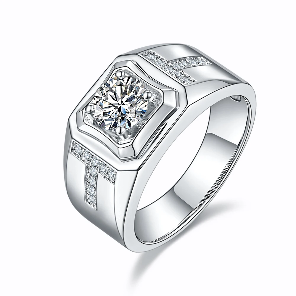 Dropshipping 1.18Ct Moissanite Diamond Ring White Gold Plated 925 Sterling Silver Jewelry Finger Ring For Men
Dropshipping 1.18Ct Moissanite Diamond Ring White Gold Plated 925 Sterling Silver Jewelry Finger Ring For Men