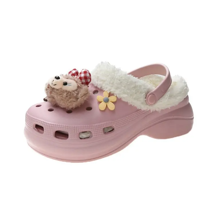 New autumn and winter thick bottom slippers women's Plush leisure cartoon muffin bottom hole shoes home slippers
New autumn and winter thick bottom slippers women's Plush leisure cartoon muffin bottom hole shoes home slippers