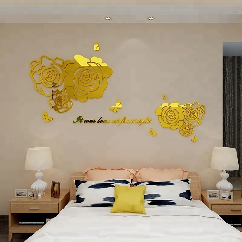Removable Children Room Decorative Living Room Bedroom Decals Decor Acrylic Mirror Diy Rose Flower 3d Wall Sticker, Mixed colors
Removable Children Room Decorative Living Room Bedroom Decals Decor Acrylic Mirror Diy Rose Flower 3d Wall Sticker, Mixed colors