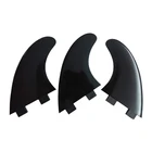 white color G5 Surfboard fins plastic Tri fins medium 3pcs a set